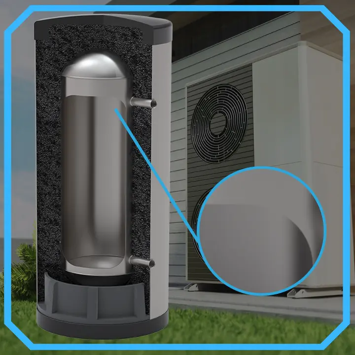 Wymiennik ciepła NIEPRZERWALNY zasobnik CO do pompy, kotła, pieca 200L - obrazek 4