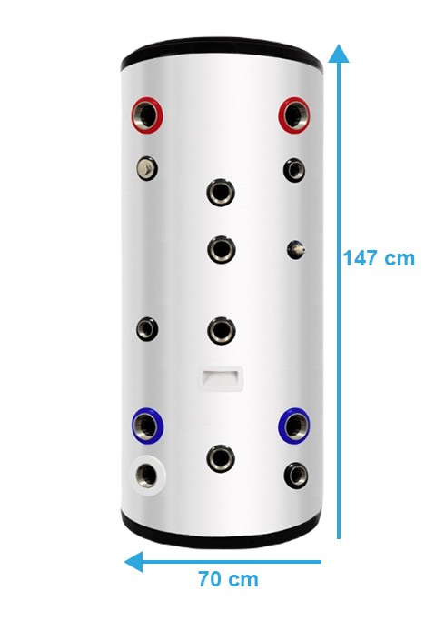 Zasobnik CWU bojler NIERDZEWNY zbiornik ciepłej wody 2 wężownice 300L - obrazek 6
