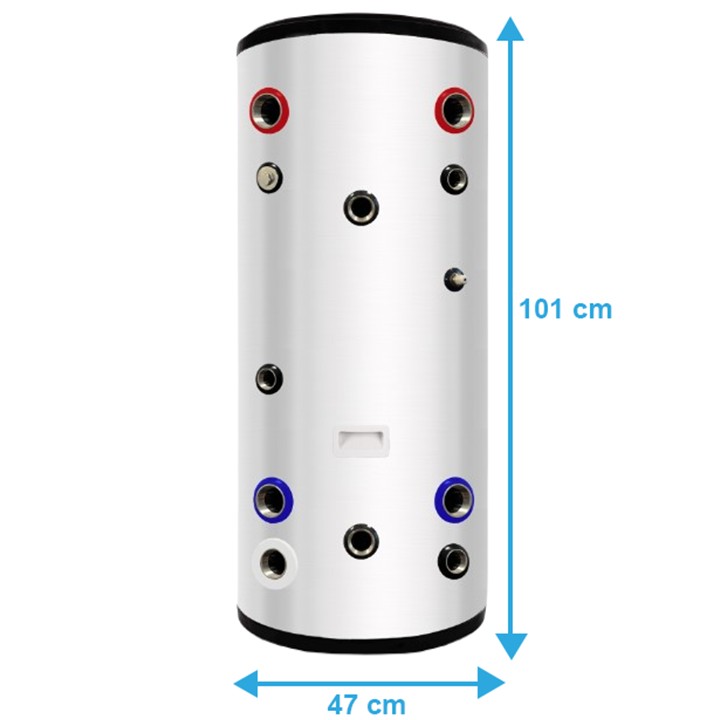 Zasobnik CWU bojler NIERDZEWNY 100l zbiornik bufor z wężownicą 2,2m^2 - obrazek 13