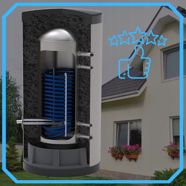 Zasobnik CWU bojler NIERDZEWNY 500l zbiornik bufor z wężownicą 4,2m^2 - obrazek 4