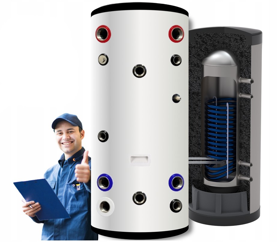 Zasobnik CWU bojler NIERDZEWNY 100l zbiornik bufor z wężownicą 2,2m^2 - obrazek 9