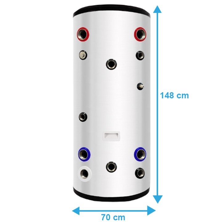 Zasobnik CWU bojler NIERDZEWNY 400l zbiornik bufor z wężownicą 4,2m^2 - obrazek 6