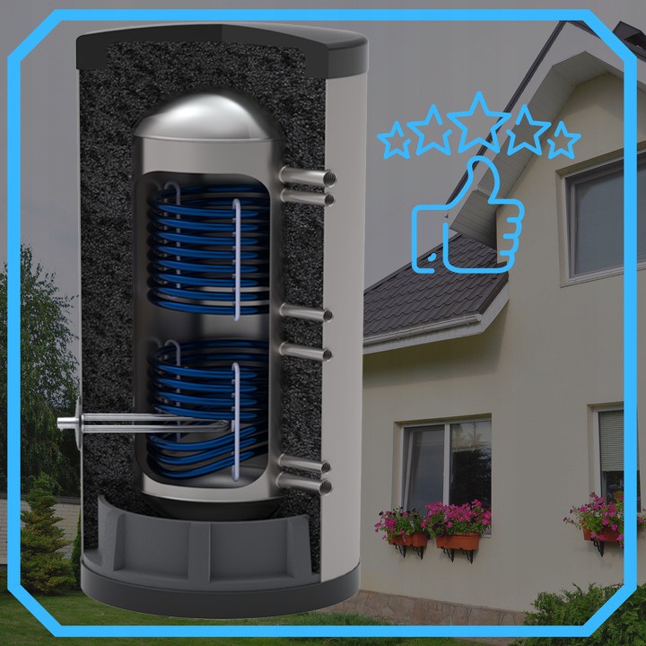 Zasobnik CWU bojler NIERDZEWNY zbiornik ciepłej wody 2 wężownice 400L - obrazek 4